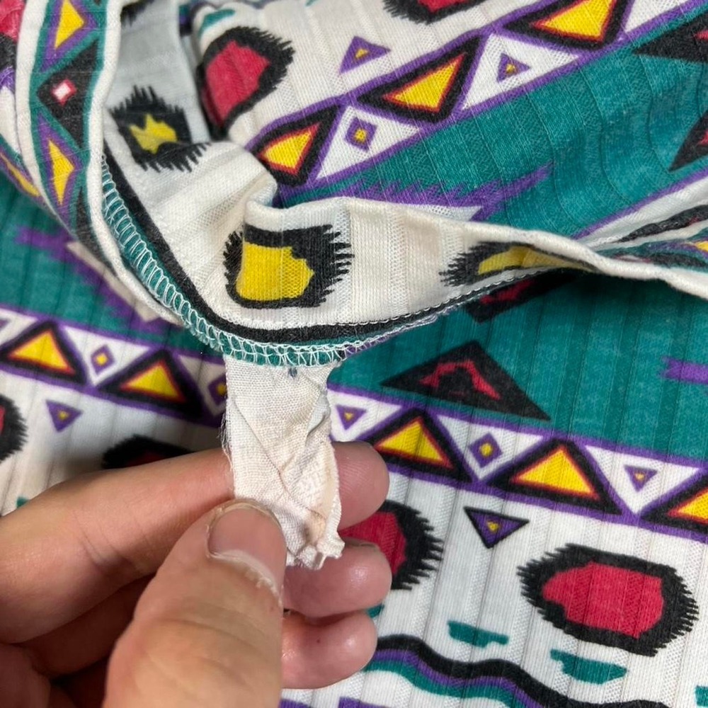 Vintage Aztec surf all over print lightweight trendy shirt - Picture 3 of 6